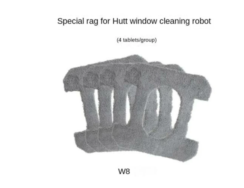 HUTT W8 Window Cleaning Cloth 4 Pces Microfiber Cloth SQ3 Cleaning Pad for Hutt W8 [SQ3 Clean Pad]