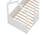 Artiss Bed Frame Wooden Kids House Single Frame White KORI