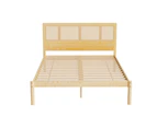 Artiss Bed Frame Double Size Rattan Wooden RITA