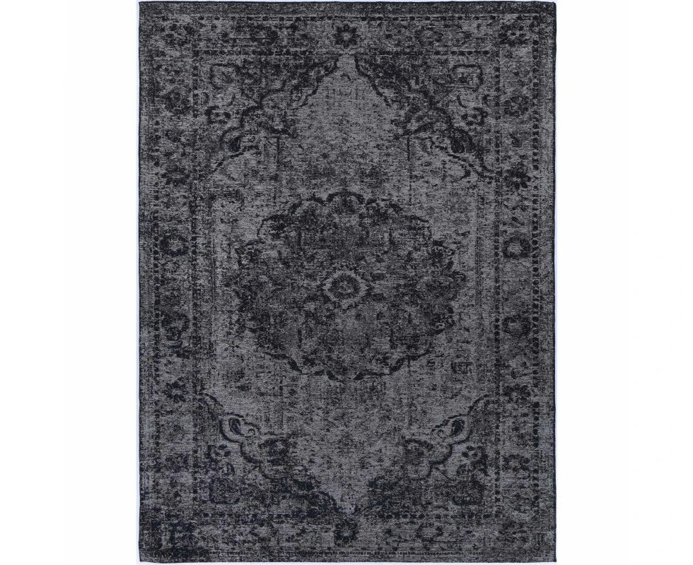 Amora Traditional Steel in Black Rug