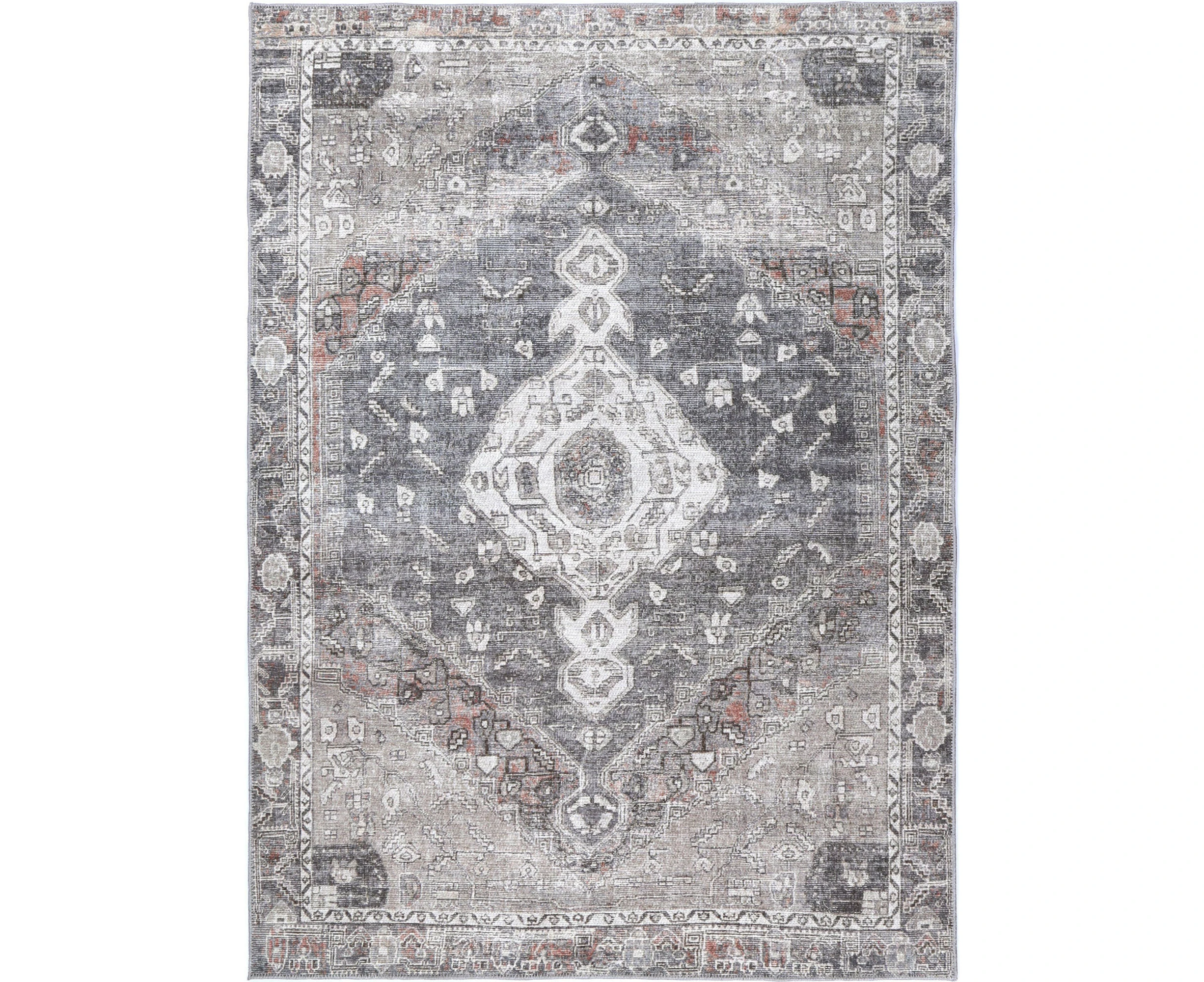 Polar Grey Machine Washable Rug