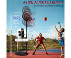 Costway Portable Basketball Goal Hoop Adjustable Basketball Stand System Outdoor Playground w/Wheels
