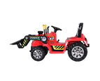 Rigo Kids Electric Ride On Car Bulldozer Digger Loader Remote 6V Red