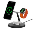 Belkin BoostCharge Pro 3-in-1 Wireless Charger with 15w MagSafe Charging (Black) - Black