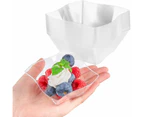 144 x CLEAR MINI DISH WAVE BOWLS Reusable Desserts Serving Bowl Appetisers Cups