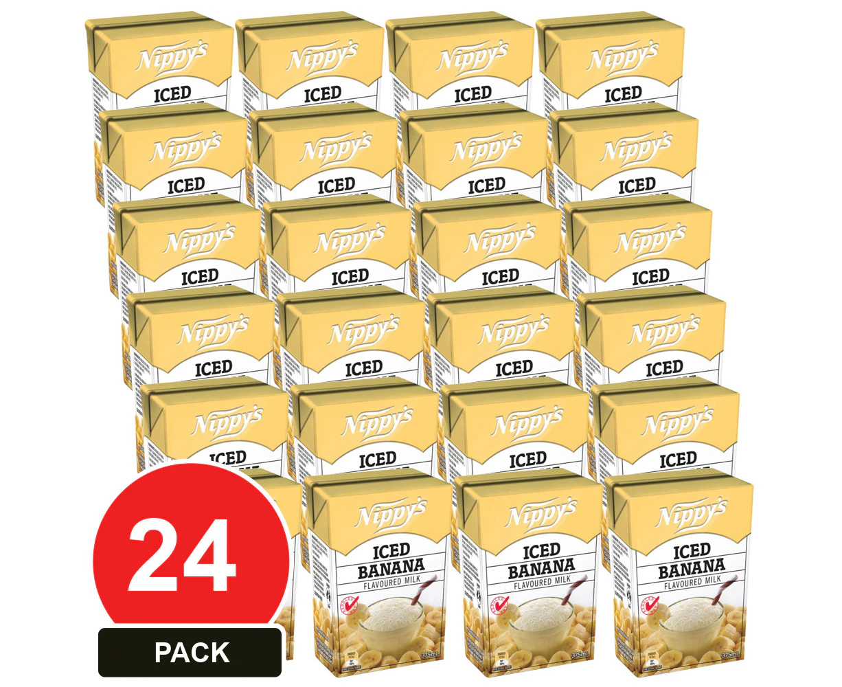 Nippys Iced Banana Flavoured Milk Carton 375ml X 12 Cartons