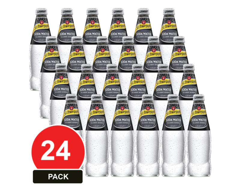 24 Pack, Schweppes 300ml Soda Water