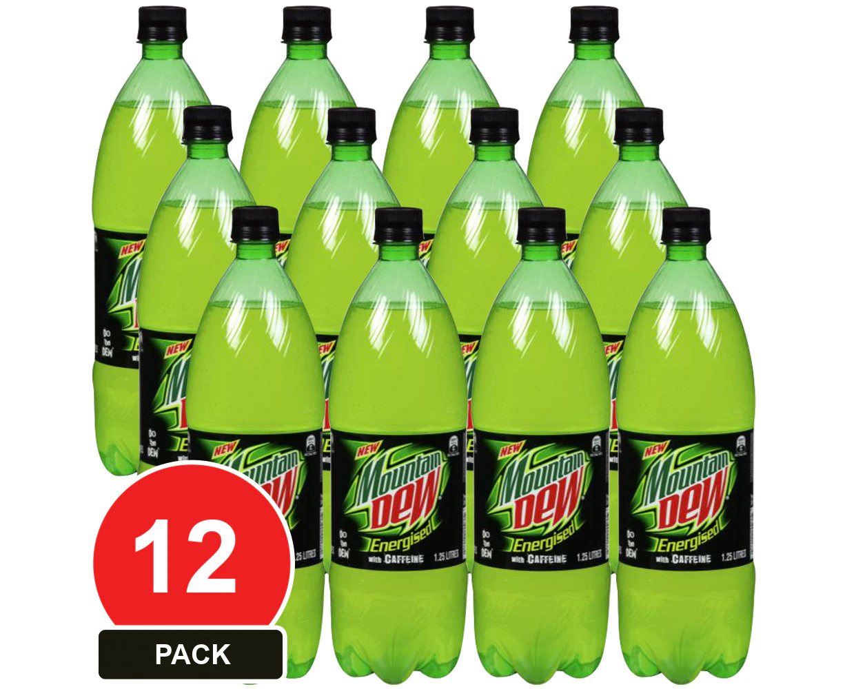 12 Pack, Schweppes 1.25lt Mountain Dew