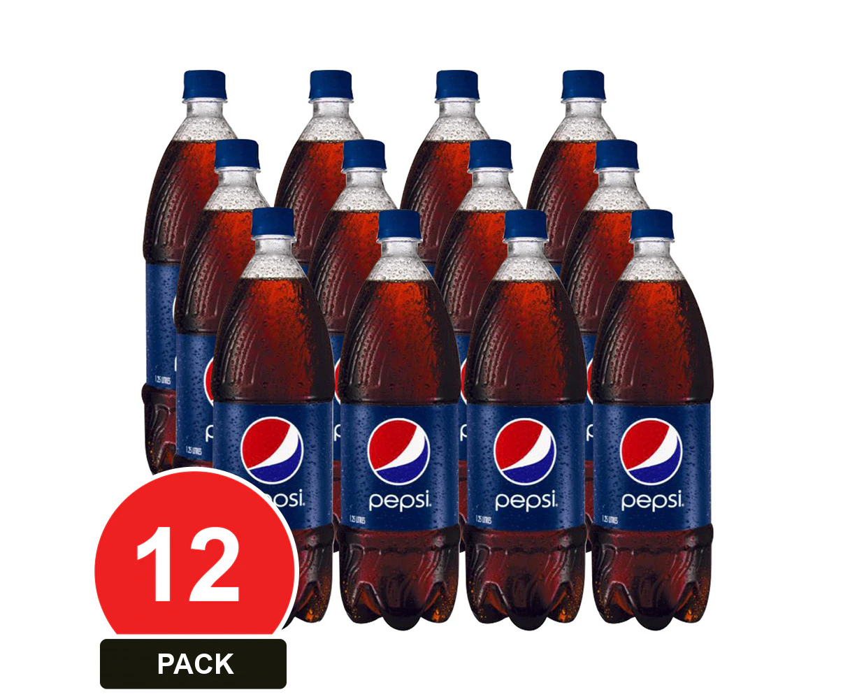 12 Pack, Schweppes 1.25lt Pepsi