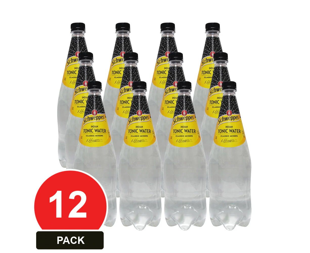 12 Pack, Schweppes 1.1l Tonic Water