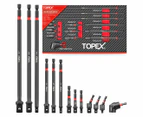 TOPEX 13-piece 1/4" Impact Socket Adapter Set Socket Bit Adapters Extension Bar Set