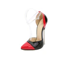 Women's High Heels Slip-On Pumps Pointy-Toe Stiletto Sexy Heel Pump Shoes-red