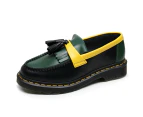 Women's Loafers, Tassel Slip On Platform Chunky Heeled Casual Shoes-Yellow green
