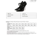 Women's Pointed Closed Toe Heels Pumps Stiletto High Heels Cross Strap Dress Shoes-white
