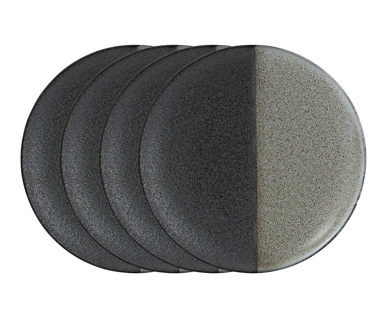 Set of 4 Maxwell & Williams 15cm Umi Coupe Plates - Seaweed