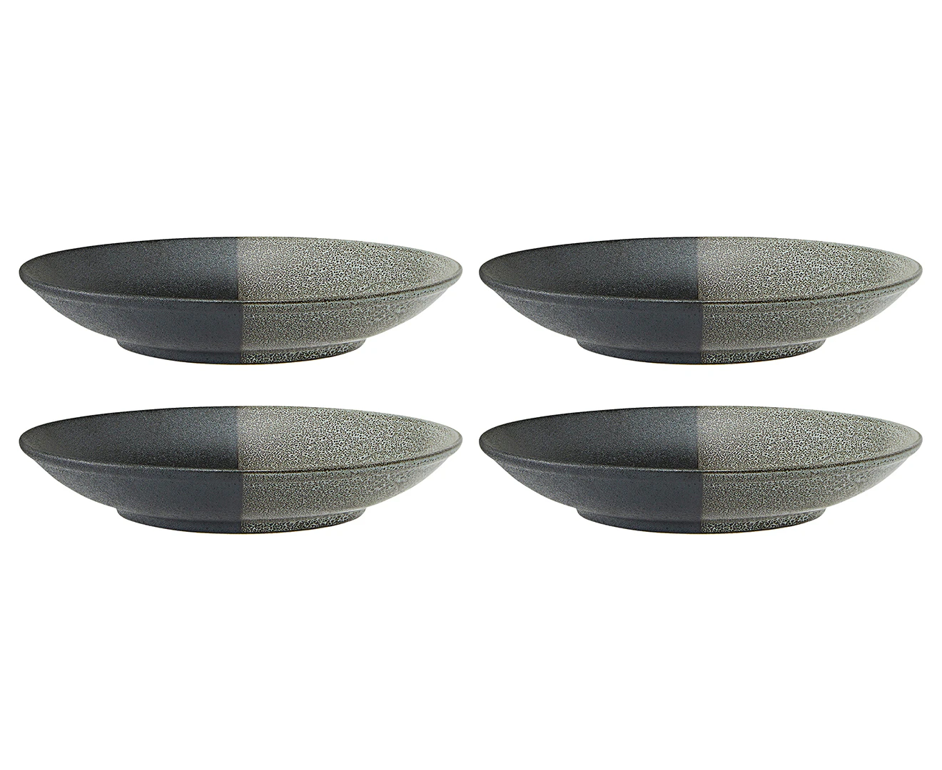 Set of 4 Maxwell & Williams 25x4.5cm Umi Footed Bowls - Seaweed