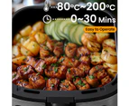 YOPOWER Air Fryer, 8L Digital XXL Air Fryer Oil-Less Healthy Electric Cooker