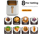 YOPOWER 8L Digital Air Fryer, 8 Presets Healthy Electric Cooker LED Touch Digita Screen Kitchen Oven Beige