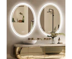 Frameless LED Bathroom Mirror Oval Backlit Wall Mounted Bathroom Mirror