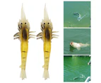 10Pcs/Lot Plastic Soft Lifelike Shrimp Fishing Lures Artificial Bait Tackle Accessories