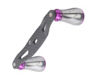 85Mm Fishing Reel Handle Grip Carbon Metal Baitcasting Reel Left Right Crank Replacementgun Purple