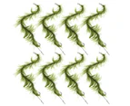 8Pcs Carp Fishing Tied Hair Rigs Nylon Green Grass Line Combination Barbed Hooks4#