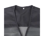 Military Vest Durable Breathable Multi Pocket Mesh Fishing Vest For Outdoor Activitiesxl Dark Gray