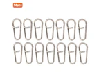 50Pcs Powerful Oval Stainless Steel Fishing Clips Snaps Connector Interlock Accessoriessmall Size