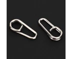 50Pcs Powerful Oval Stainless Steel Fishing Clips Snaps Connector Interlock Accessoriessmall Size