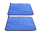 Cotton Fishing Towel Thickening Water Absorption Double Sided Color Towel Fishing Accessory(Blue Gray )