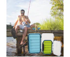 Fly Fishing Box Two Sided Waterproof Silicone Fly Box With Transparent Lid Fly Fishing Lures Box