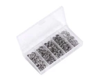 200Pcs 5Sizes Heavy Duty Stainless Steel Split Rings Solid Lures Connectors Fishing Tackle