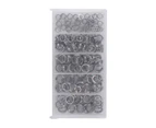 200Pcs 5Sizes Heavy Duty Stainless Steel Split Rings Solid Lures Connectors Fishing Tackle