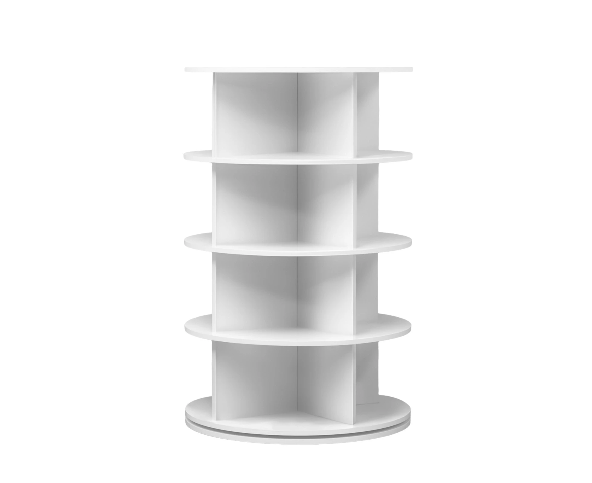 Lauft 4 Tier 360 Swivel Rotating Shoe Rack Tower Book Storage Organizer Display Stand