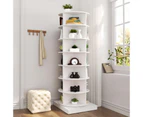 Lauft 7 Tier 360 Swivel Rotating Shoe Rack Tower Book Storage Organizer Display Stand