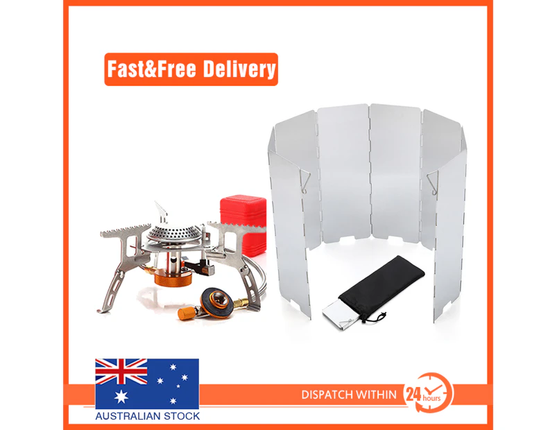 Outdoor Picnic Gas Jet Portable Stove with windshield Screen Camping