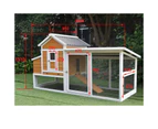 Large Chicken Coop Rabbit Hutch Guinea Pig Ferret Cage Hen House With Nesting Box