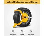 Wheel Defender Lock Clamp Car Caravan Trailer Security Keys Heavy Duty 13''-15'