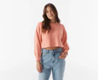 All About Eve Women's Stevie Cropped Knit Top - Peach