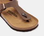 Birkenstock Unisex Gizeh Birko-Flor Nubuck Regular Fit Sandals - Mocca