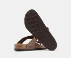 Birkenstock Unisex Gizeh Birko-Flor Nubuck Regular Fit Sandals - Mocca