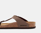 Birkenstock Unisex Gizeh Birko-Flor Nubuck Regular Fit Sandals - Mocca