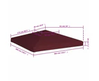 vidaXL Gazebo Top Cover 310 g/m² 3x3 m Bordeaux