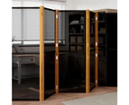 vidaXL 5-Panel Room Divider Black 350x180 cm