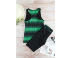 Azura Exchange Ombre Print Racerback Tankini Swimsuit - Green