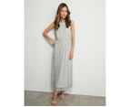 Liz Jordan - Womens Dress -  Halter Mesh Dress - Ivory