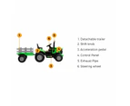 Mazam Kids Ride On Tractor Toy W/ Trailer Remote Battery Electric Operated Car