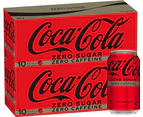 Coca-Cola Zero Sugar Caffeine Free Soft Drink Multipack Cans 20 x 375 mL