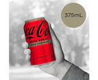 Coca-Cola Zero Sugar Caffeine Free Soft Drink Multipack Cans 20 x 375 mL