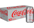 Coca-Cola Diet Soft Drink Multipack Cans 10 x 375mL